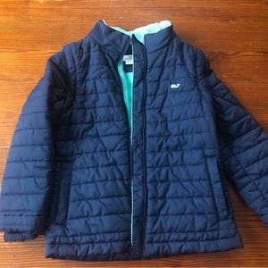 Vineyard Vines Navy fleece lined jacket vest combo, size XS (5-6)